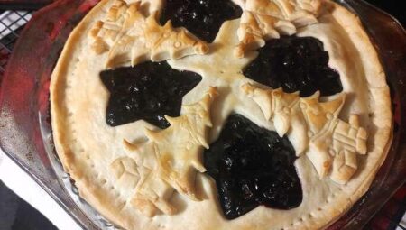 Blueberry Pie with Frozen Berries