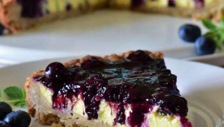 Blueberry and Vanilla Custard Tart