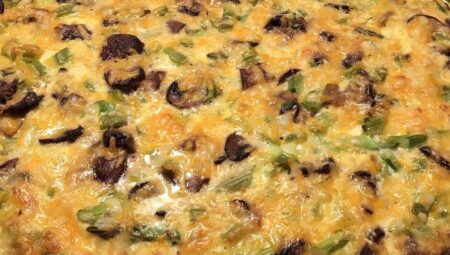 Overnight Asparagus Mushroom Strata