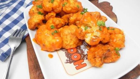 Air Fryer Vegan Buffalo Cauliflower